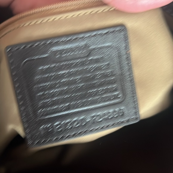 1 hour sale. COACH, leopard print canvas & brown leather bag, like new - Picture 6 of 9